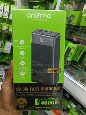 Oraimo PowerBox 400 Vision With a Massive 40,000mAh Capacity.