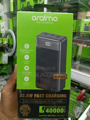 Oraimo 40,000mAh 22.5W Fast Charge Power Bank-Opb-7400q.