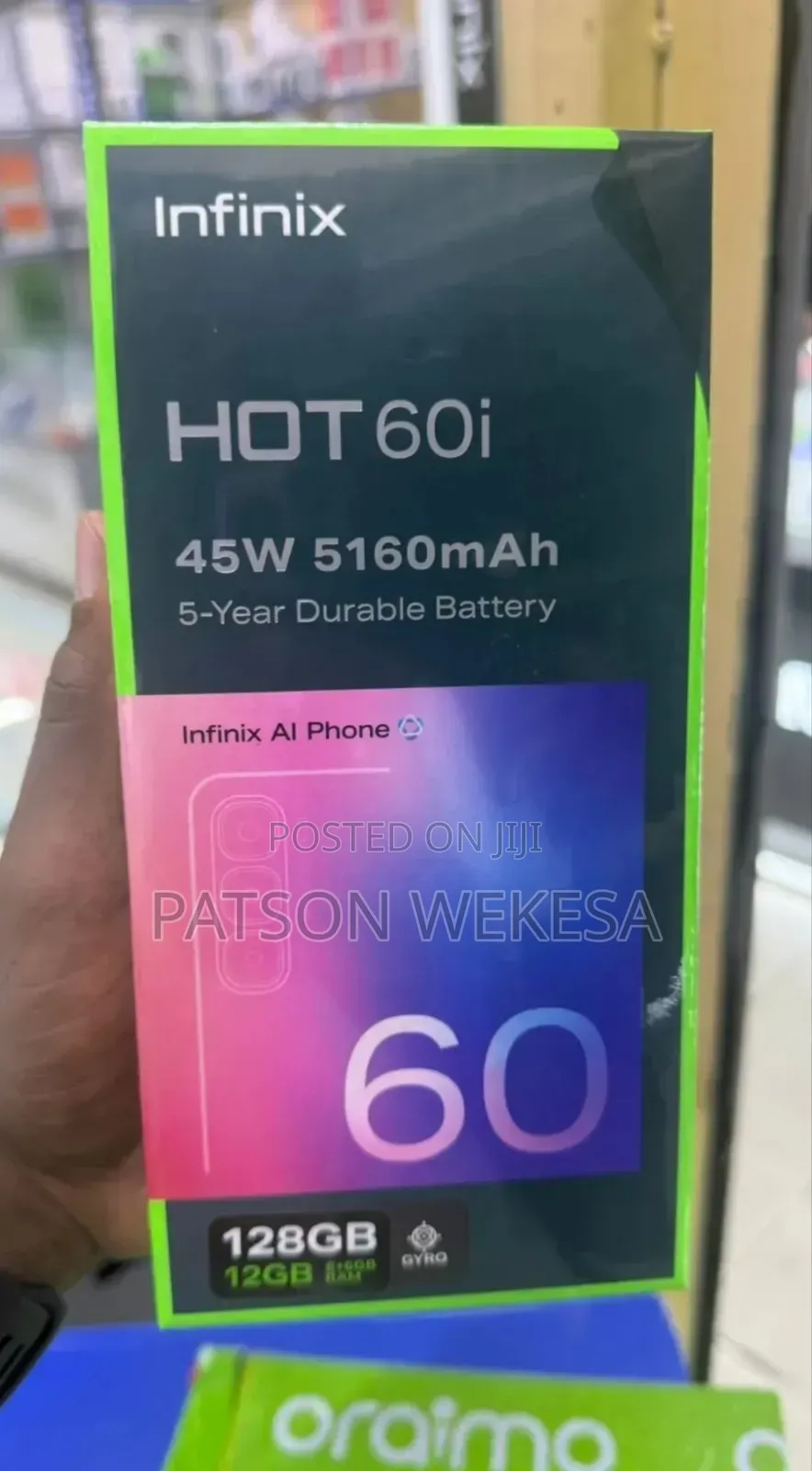 New Infinix Hot 60i 128 GB Black