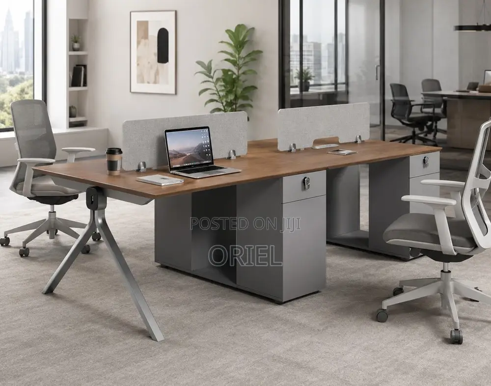 Office Workstation : Modular Imported 4-Seater Office Workstation