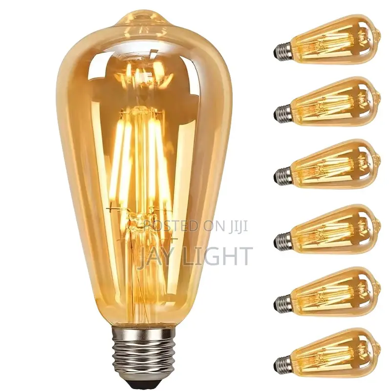 ST64 LED Edison Retro Filament Bulb Amber Color