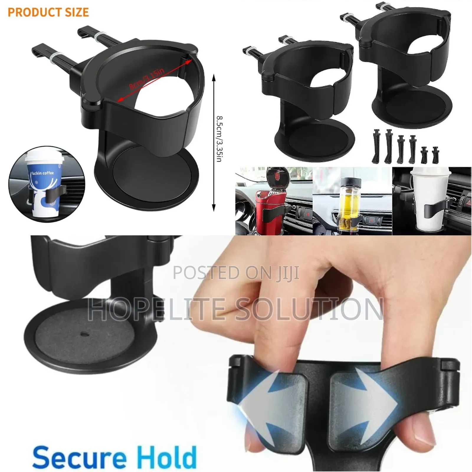 1Kg Car Cup Holder Now Available in Black Colour