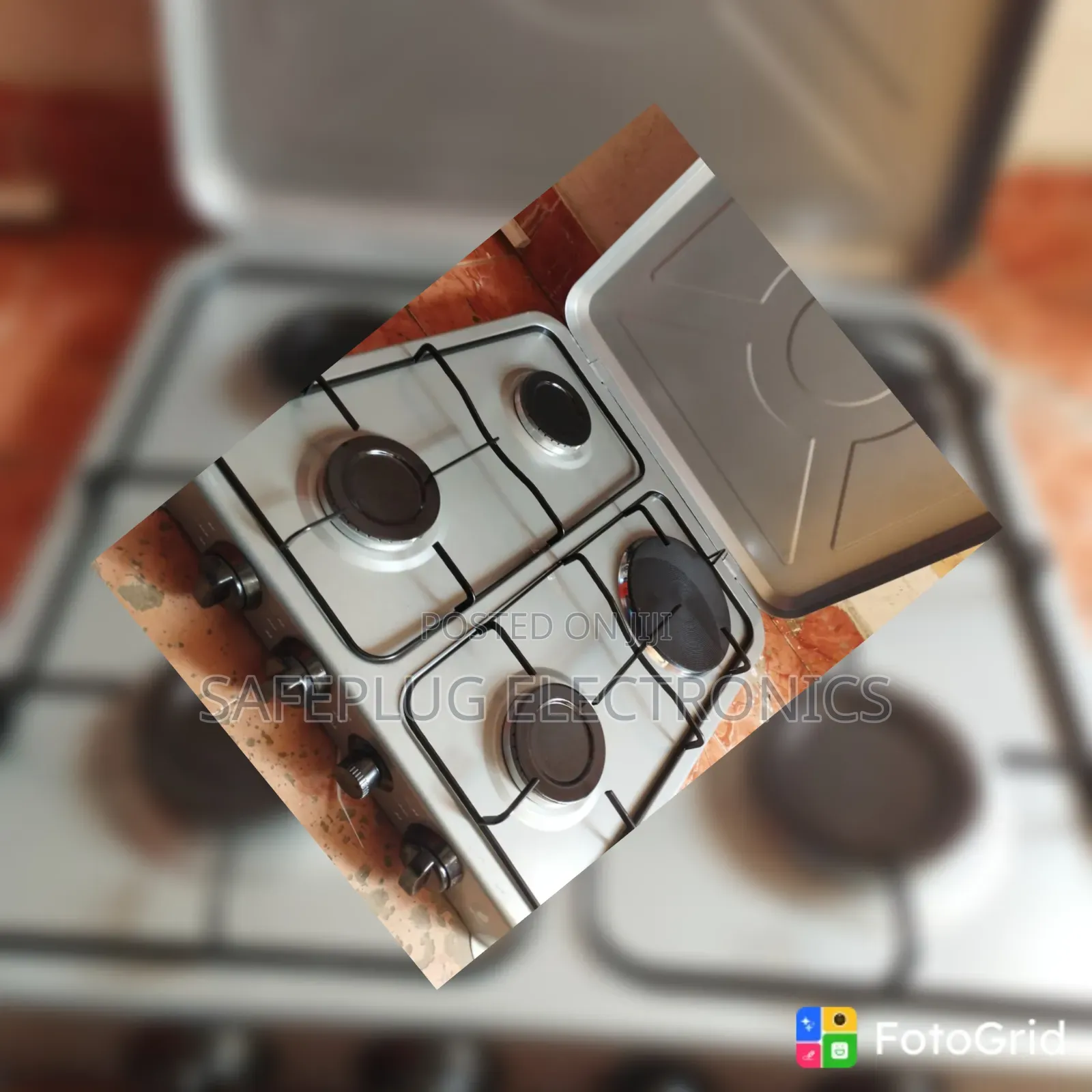 Nunix 3 Burner + 1 Electric Table Top Gas Cooker Energy Efficient