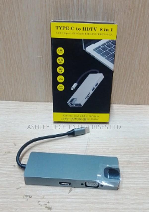 Type-C 8-in-1 USB Hub Multiport Adapter With HDMI PD Charging