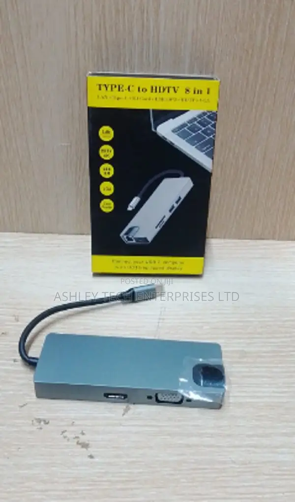 8-in-1 USB-C Hub Docking Station for Laptops, MacBook Tablets