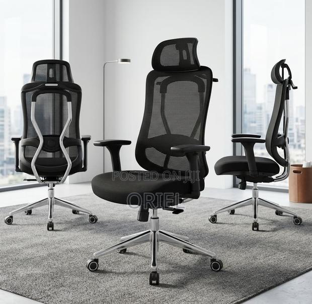 Office Chair : Adjustable High-Back Mesh Office Chair - thumbnail 3