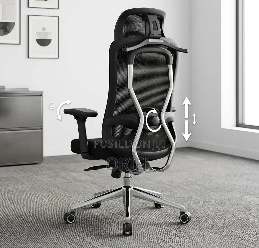 Office Chair : Adjustable High-Back Mesh Office Chair