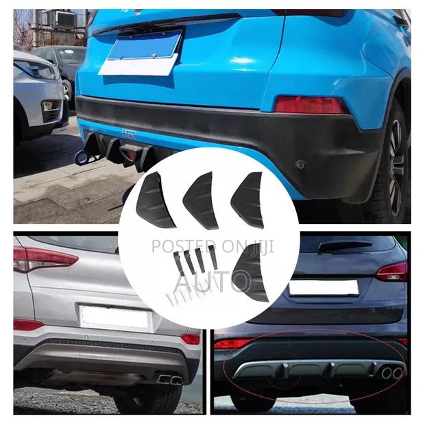 4 PCS Rear Bumper Diffusers | Universal Shark Fin Diffuser Kit - main view