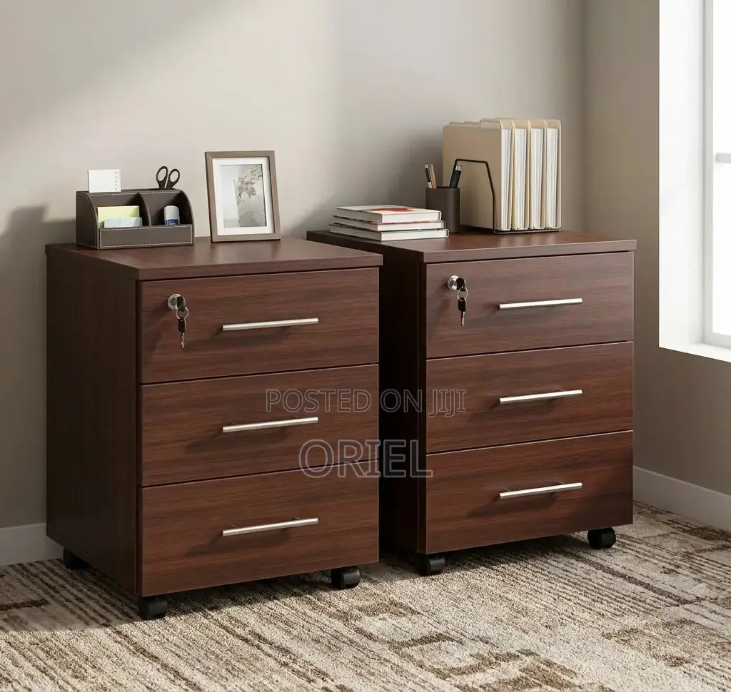 Office Cabinet : Wooden 3-Drawer Storage Cabinet