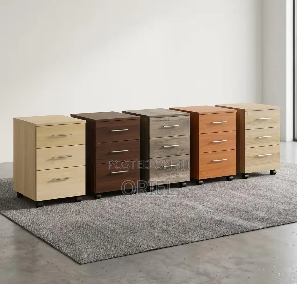 Office Cabinet : Wooden 3-Drawer Storage Cabinet