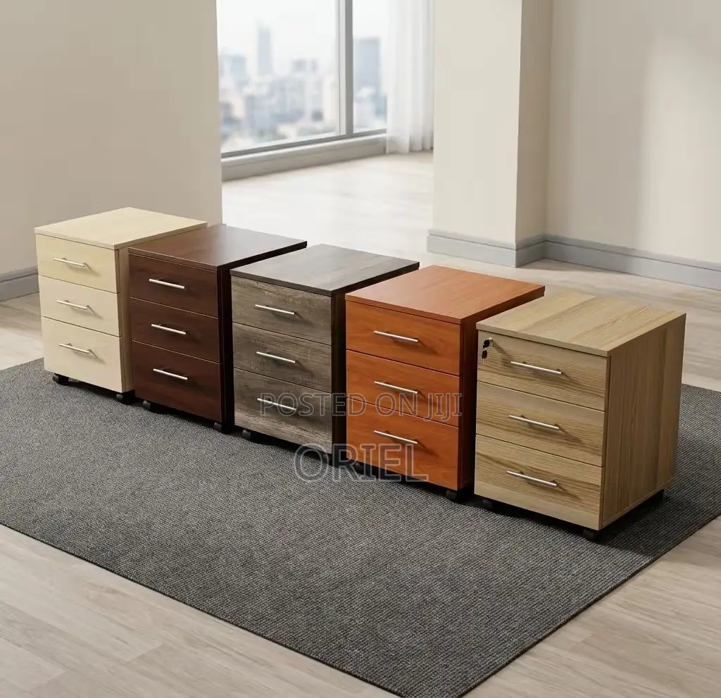 Office Cabinet : Wooden 3-Drawer Storage Cabinet