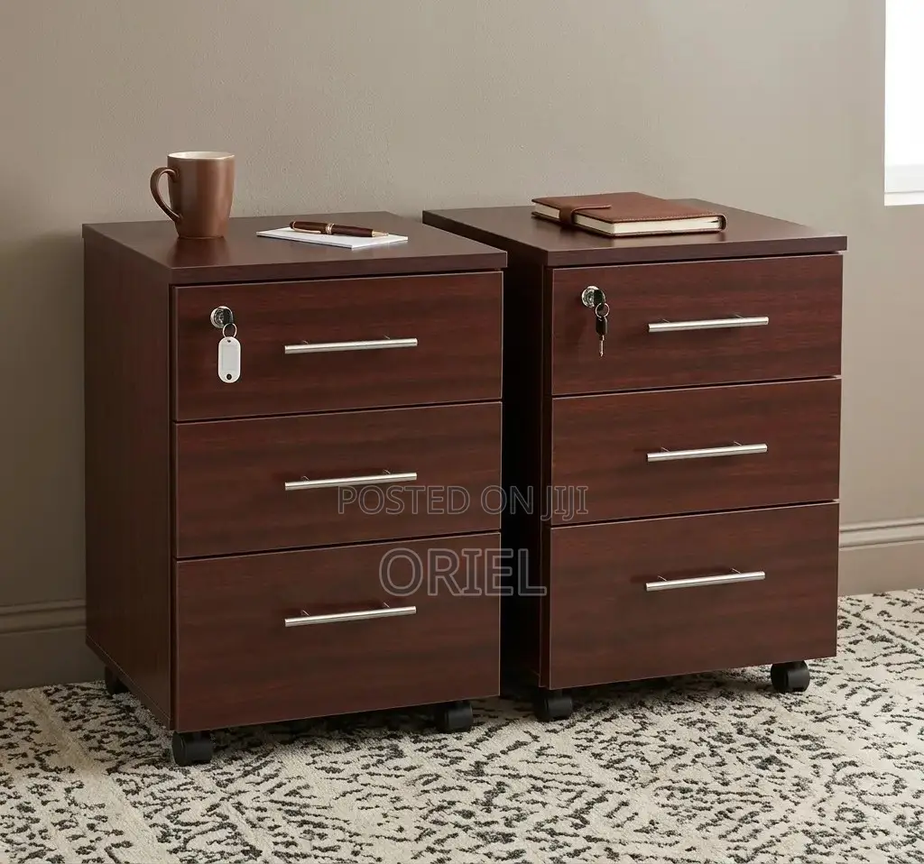 Office Cabinet : Wooden 3-Drawer Storage Cabinet