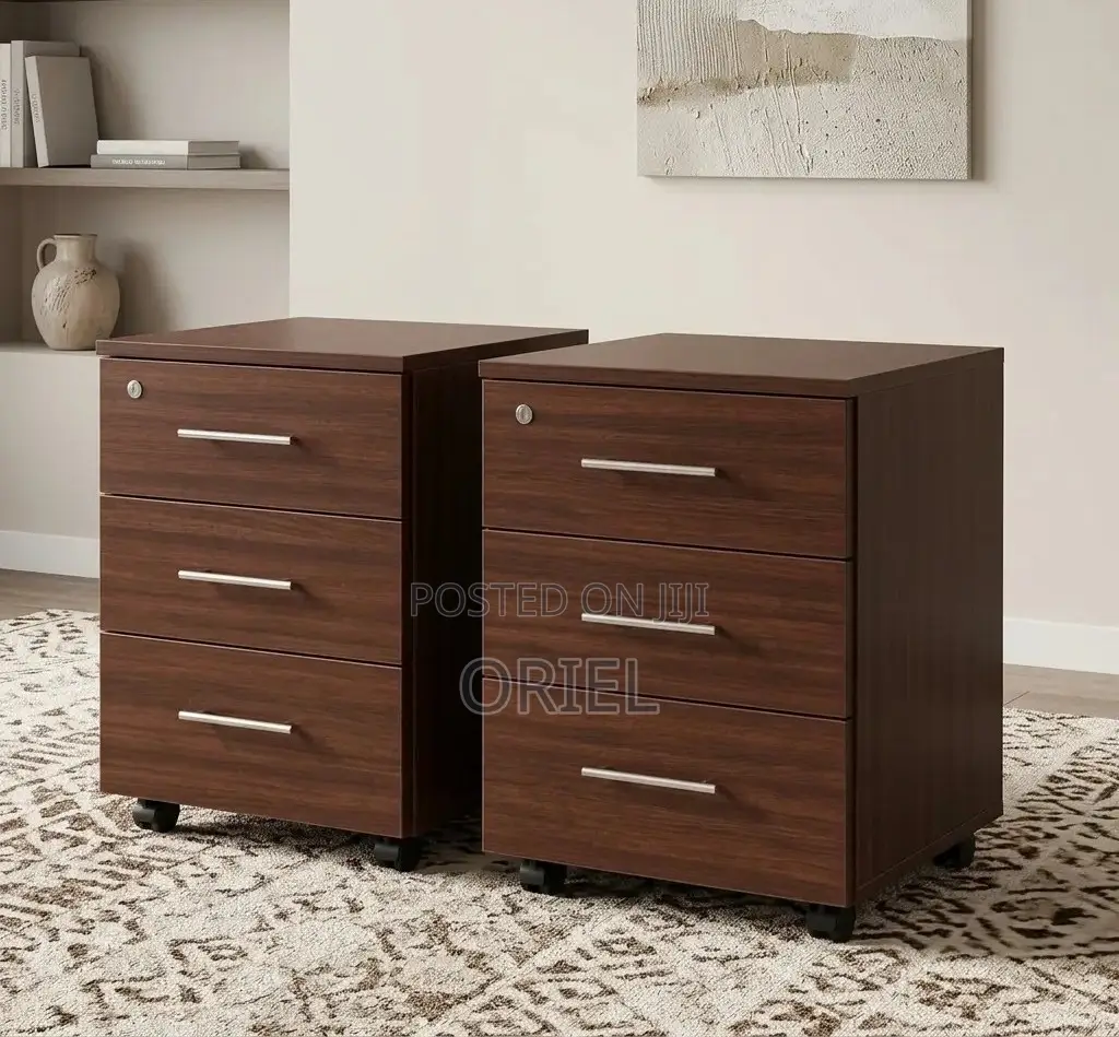 Office Cabinet : Wooden 3-Drawer Storage Cabinet