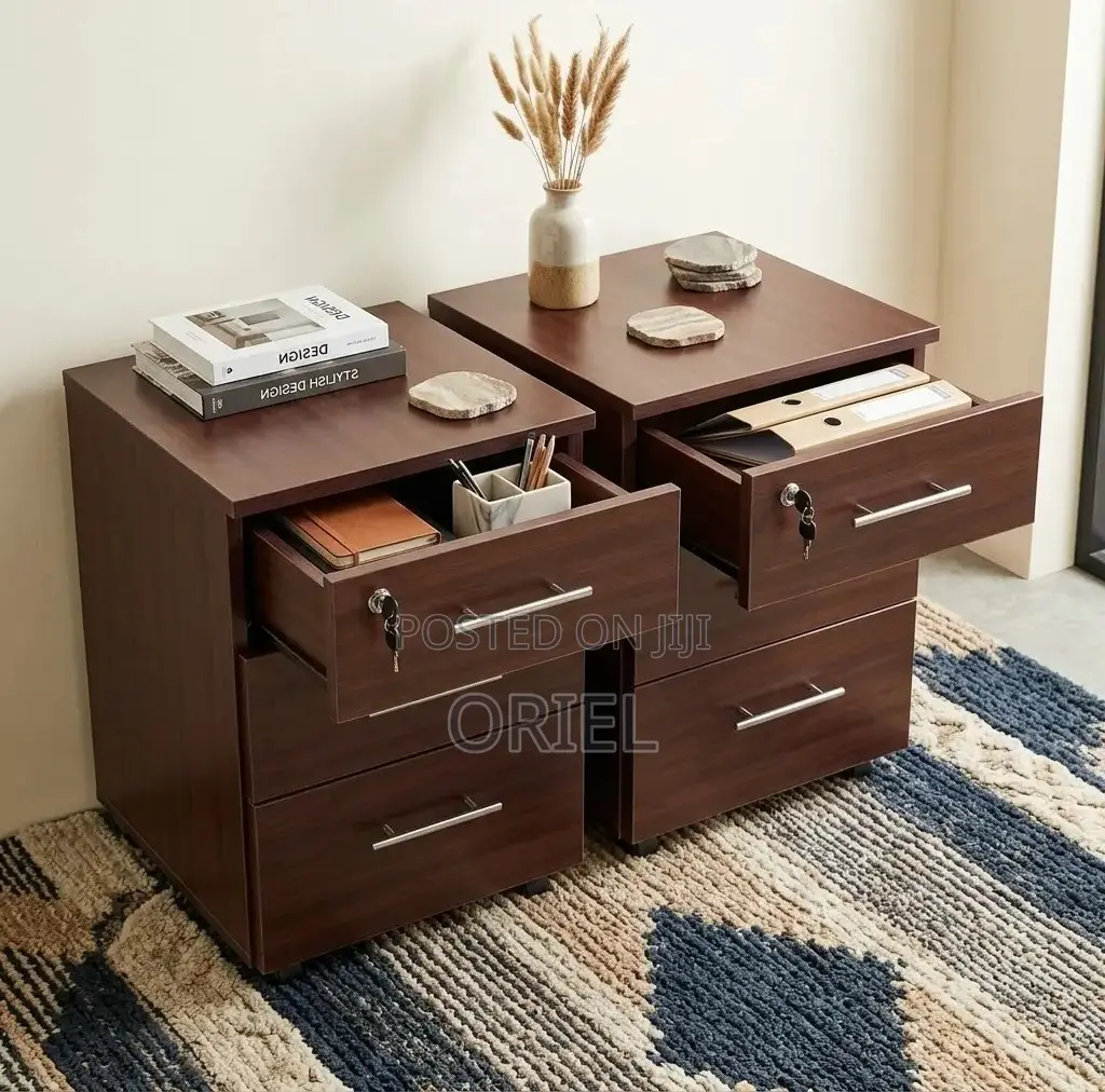 Office Cabinet : Wooden 3-Drawer Storage Cabinet