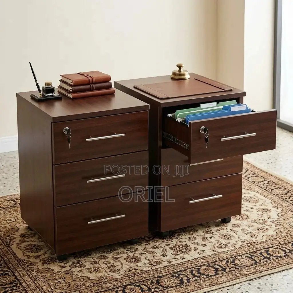 Office Cabinet : Wooden 3-Drawer Storage Cabinet