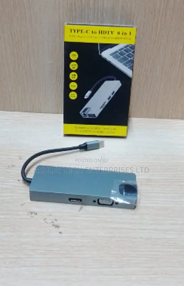 Universal Type-C 8-in-1 Adapter for MacBook, Windows Android Devices