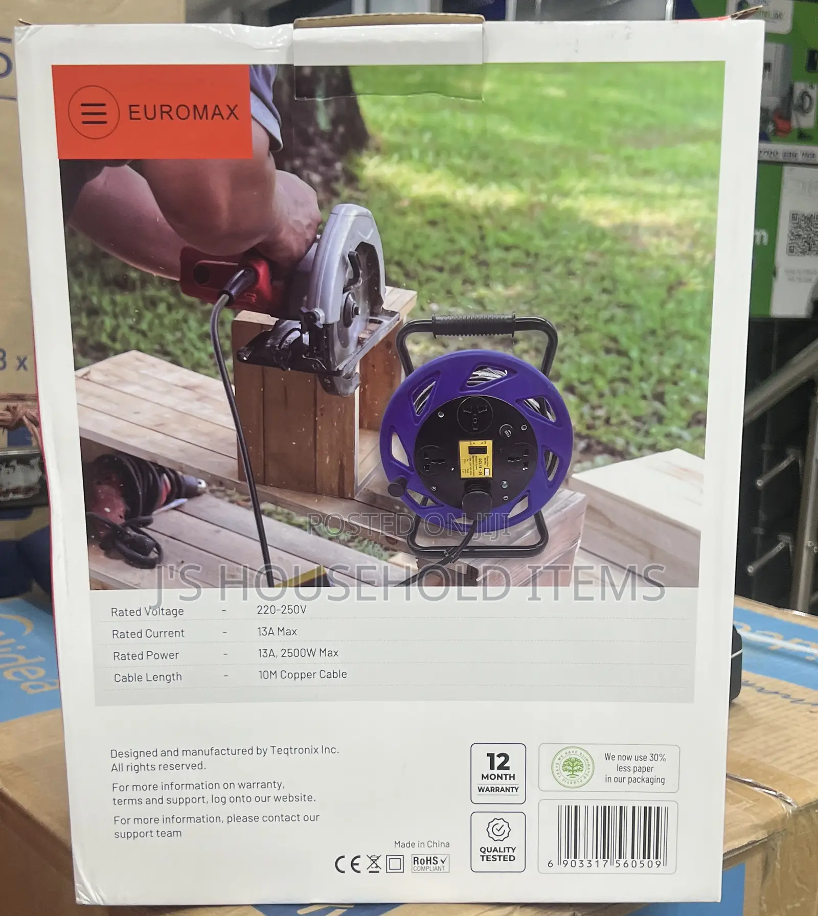Euromax Cord Reel 2.5mm 50m