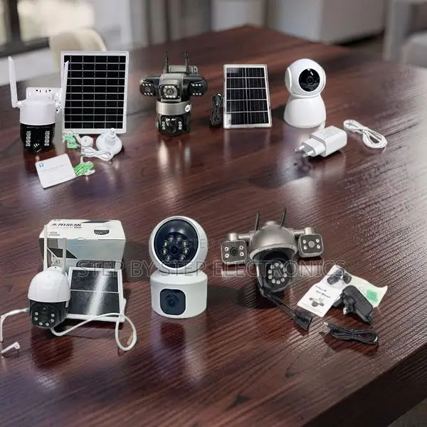 Live View Streaming 4G Wifi Rotating Dual Triple Lens Solar Cameras
