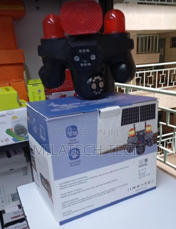 Solar Powered 4 Lens PTZ Camera 4G SIM Full Color Night Vision
