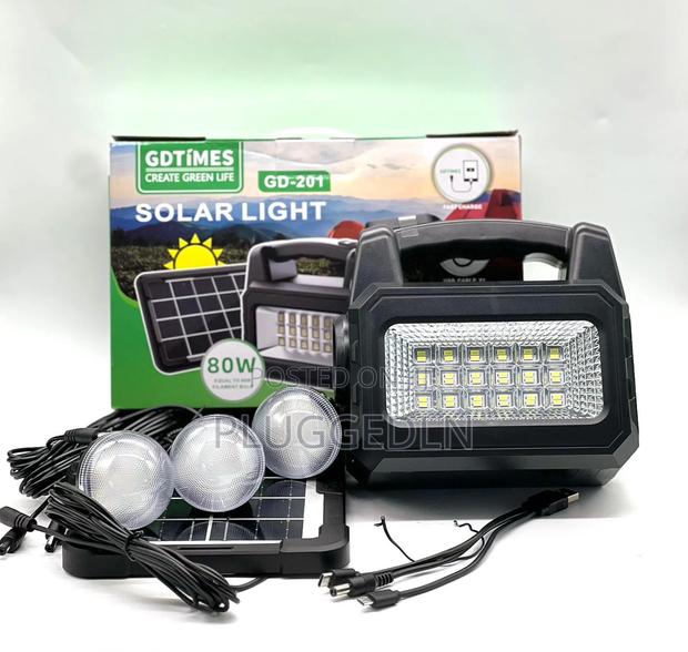 Solar Lamp.with 3 LED Bulbs. - main view