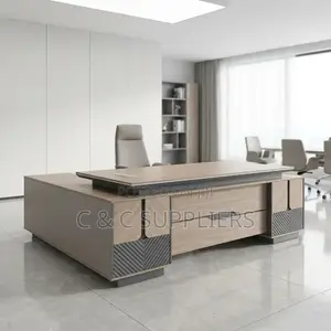 Modern 2.4m Executive Office Desk.