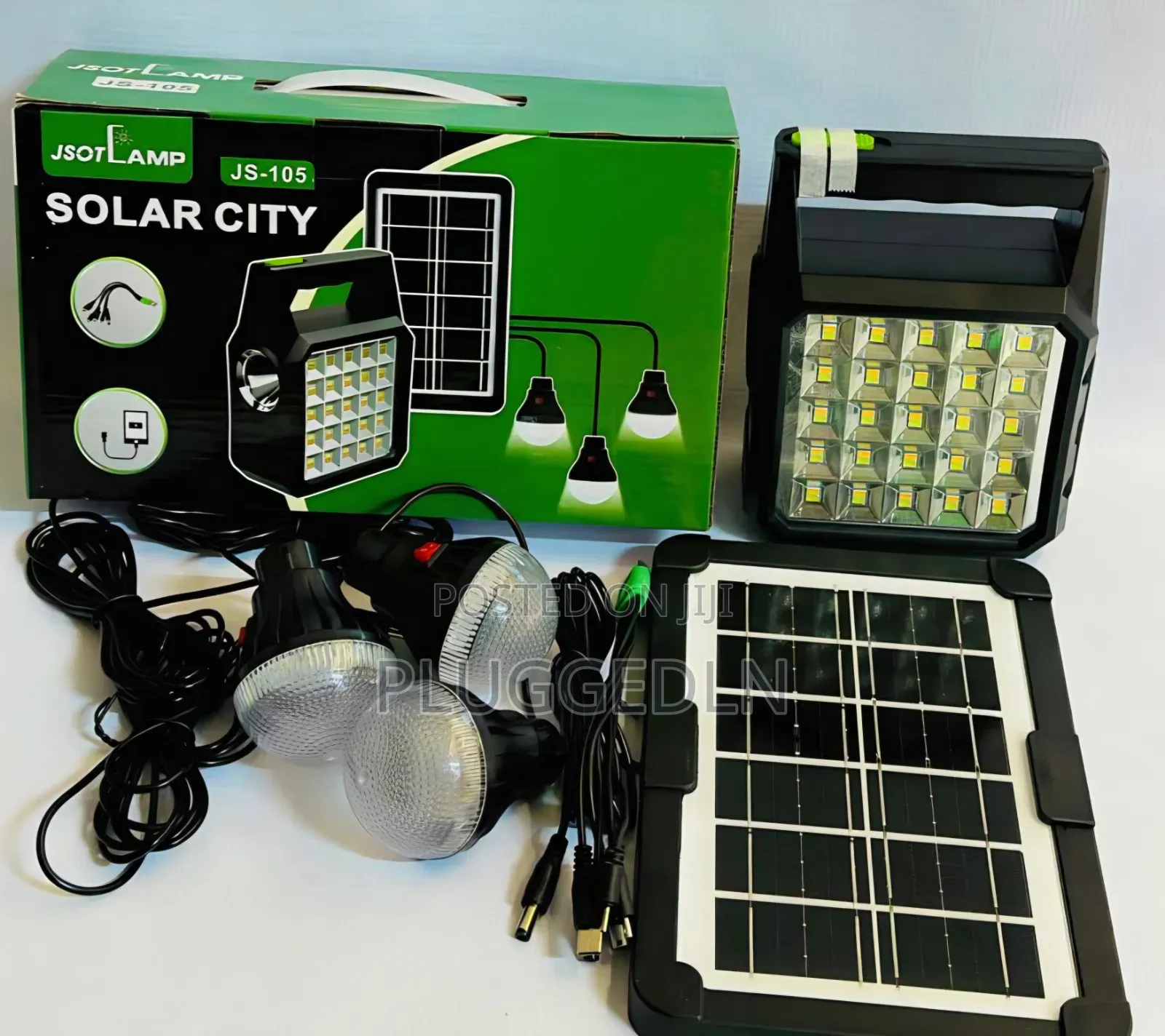 Solar Lamp.with 3 LED Bulbs.