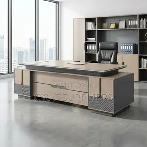 Modern 2.4m Executive Office Desk.