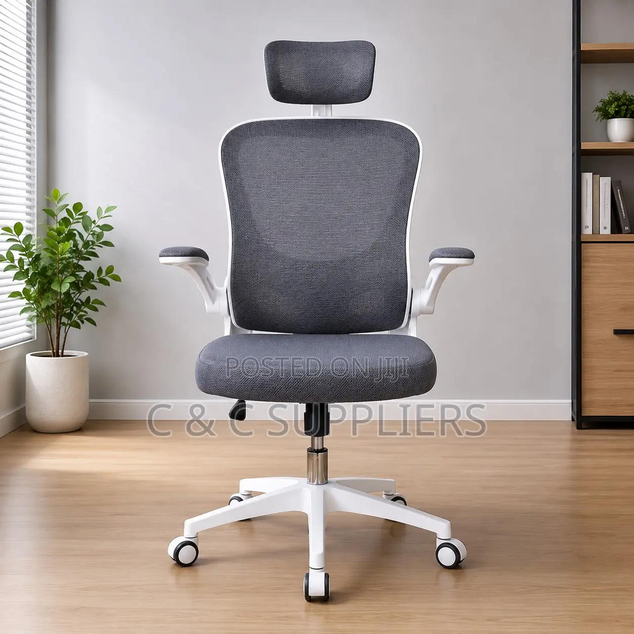 Ergonomic Home Mesh Chair With Flip Arm's.