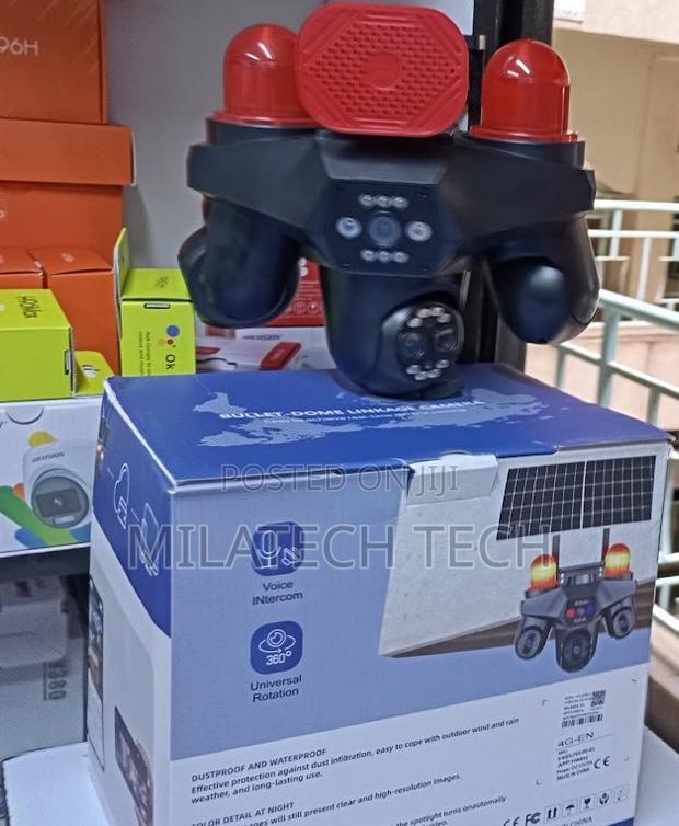 4 Lens Smart Solar Security Camera V380 Pro With AI Tracking and PTZ