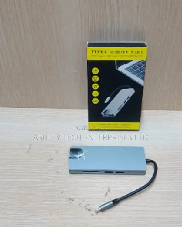 8-in-1 USB-C Adapter Hub for MacBook, Laptop Tablet