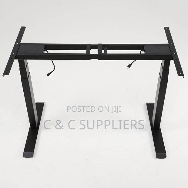 Black Height Adjustable Home Desk-120cm - thumbnail 2