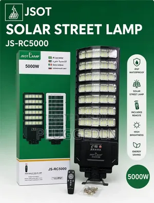 JSOT 5000W Solar-Powered LED Street Lamp