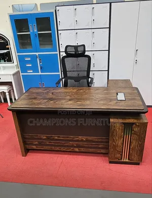 1.6M Brown L-Shaped Office Desk