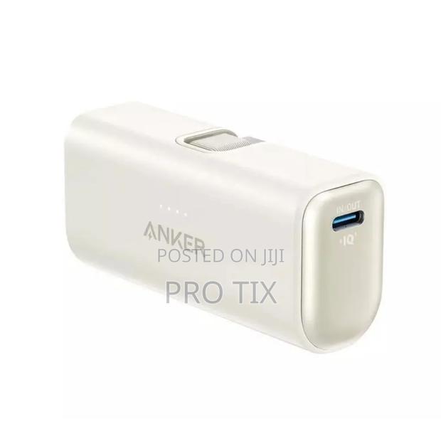 Anker Nano Powerbank (22.5w, Built in Use USB Connector) White