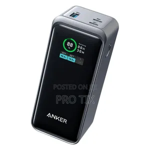 Anker Prime 27,650mah Power Bank (250w) With 100w Charging Base Black