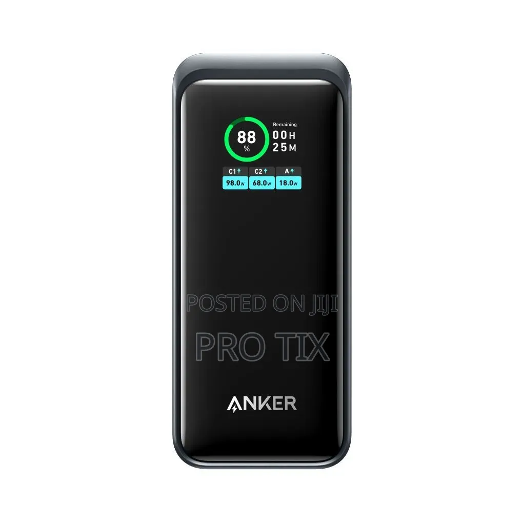 Anker Prime 27,650mah Power Bank (250w) With 100w Charging Base Black