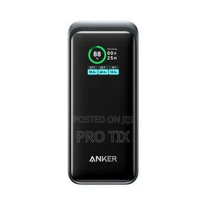 Anker Prime 27,650mah Power Bank (250w) With 100w Charging Base Black