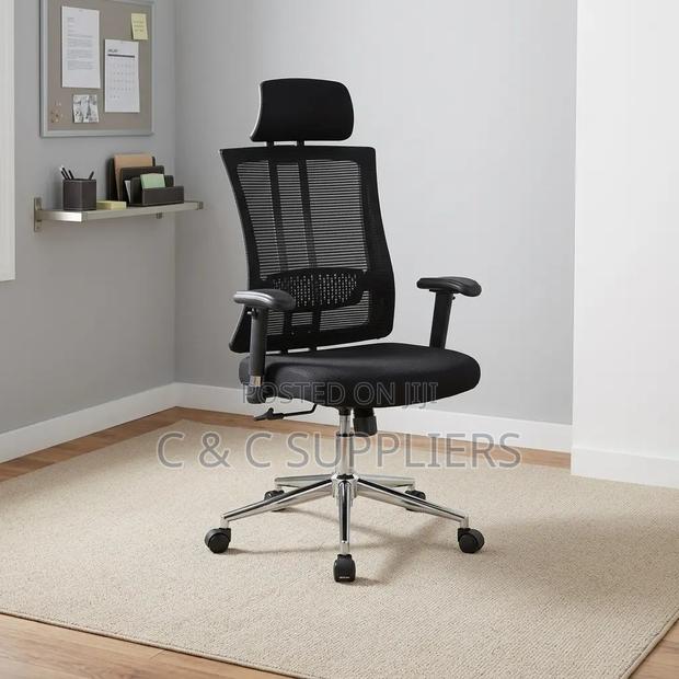 Orthopedic High Back Chair With Lumber Support - thumbnail 3