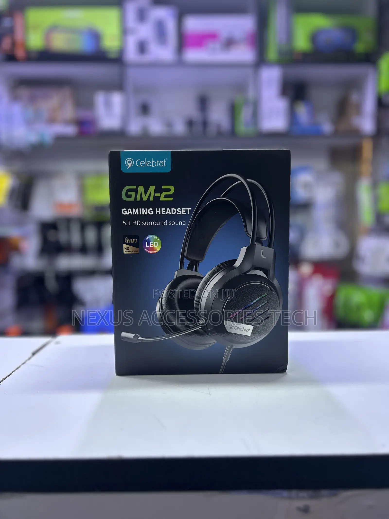 Celebrat GM-2 Wired Gaming Headset With LED Microphone