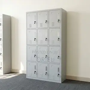 Office Cabinet : 12-Door Metal Staff Storage Lockers