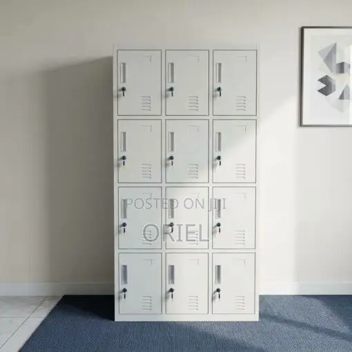 Office Cabinet : 12-Door Metal Staff Storage Lockers
