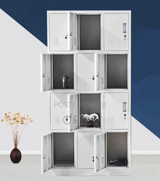 Office Cabinet : 12-Door Metal Staff Storage Lockers