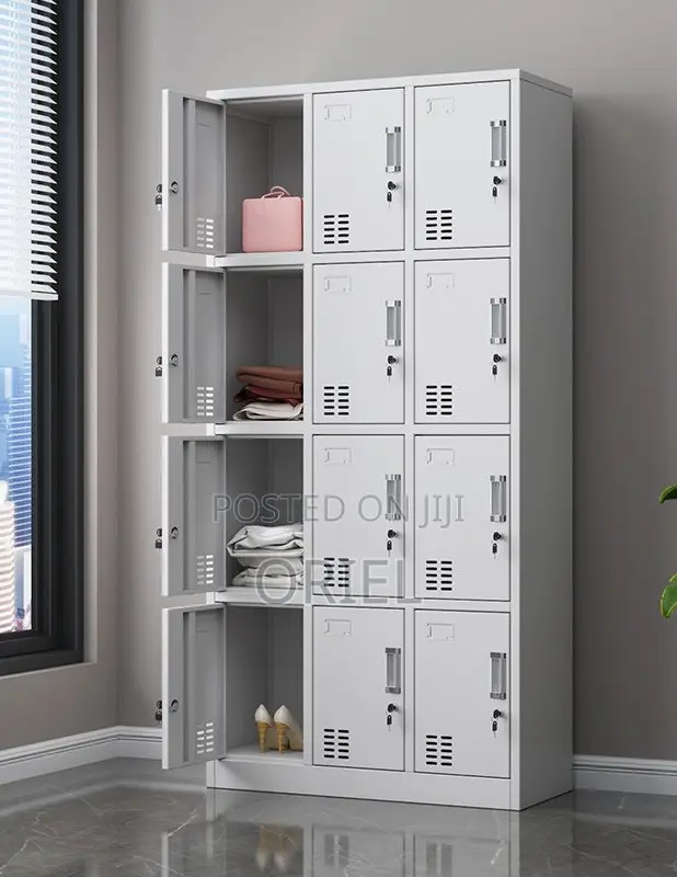 Office Cabinet : 12-Door Metal Staff Storage Lockers