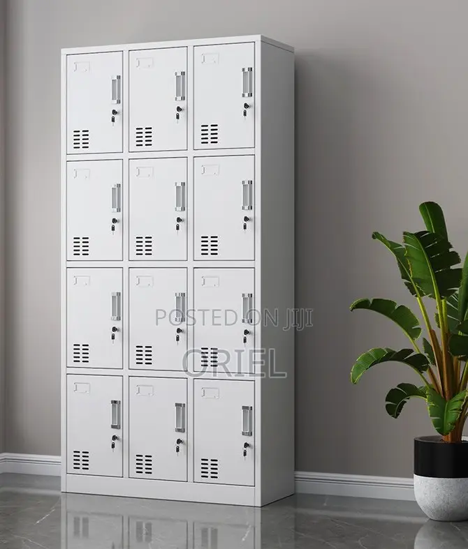 Office Cabinet : 12-Door Metal Staff Storage Lockers