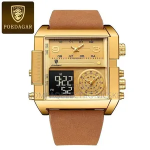 Poedagar Gents Chronograph Double Time Executive Designer Watches