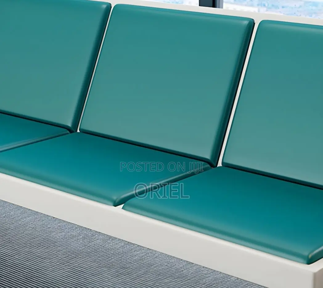 Office Bench : 3-Seater Heavy-Duty Padded Office Waiting Bench