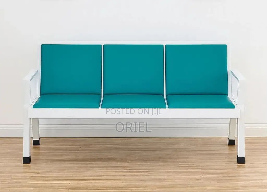 Office Bench : 3-Seater Heavy-Duty Padded Office Waiting Bench