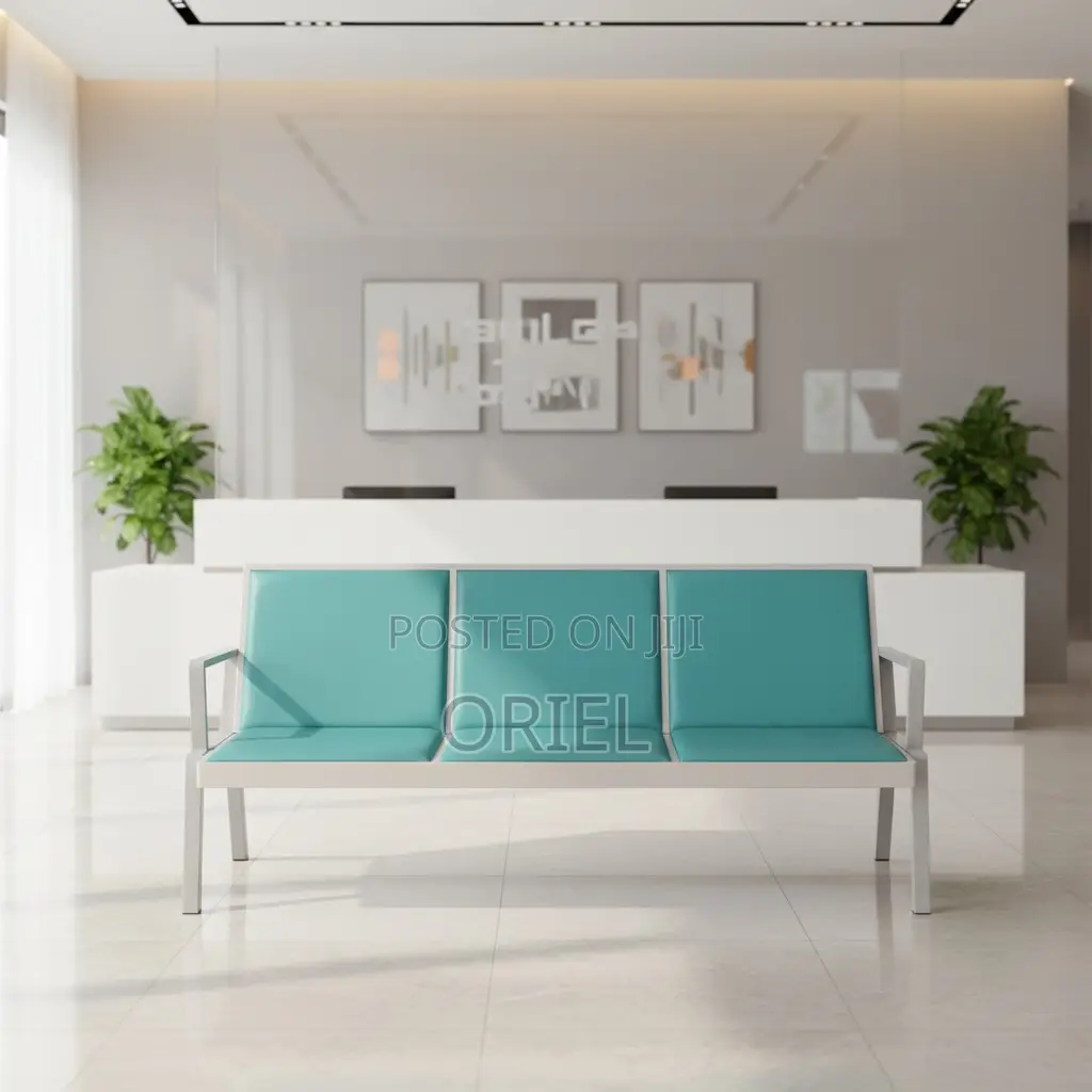 Office Bench : 3-Seater Heavy-Duty Padded Office Waiting Bench
