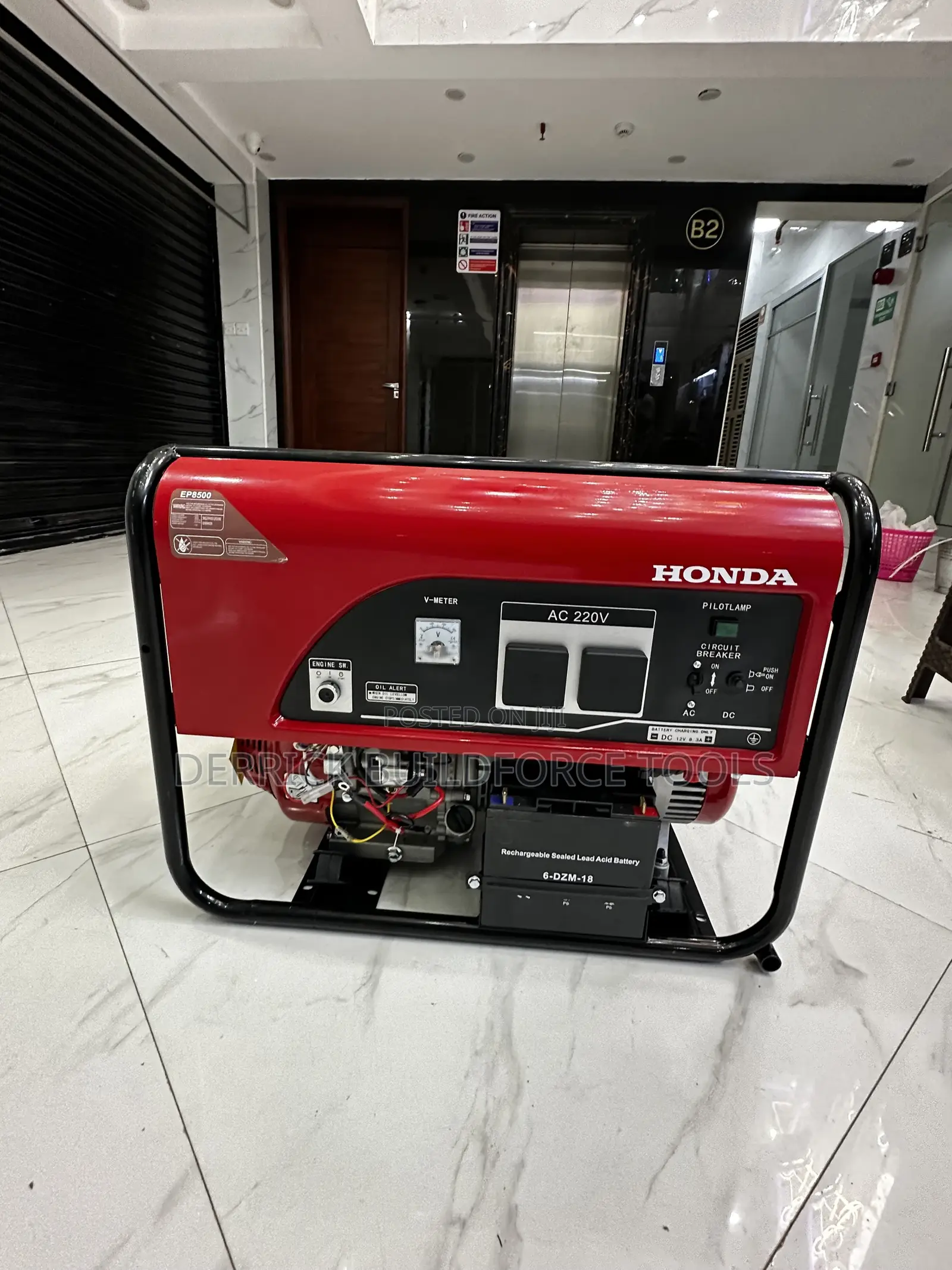 Honda 8.5Kva Keystart Gasoline Generator With Wheels