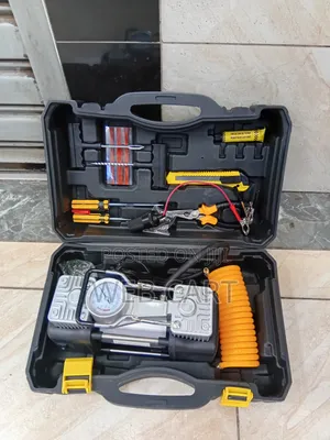 Portable 2-Cylinder Air Compressor With Tool Kit